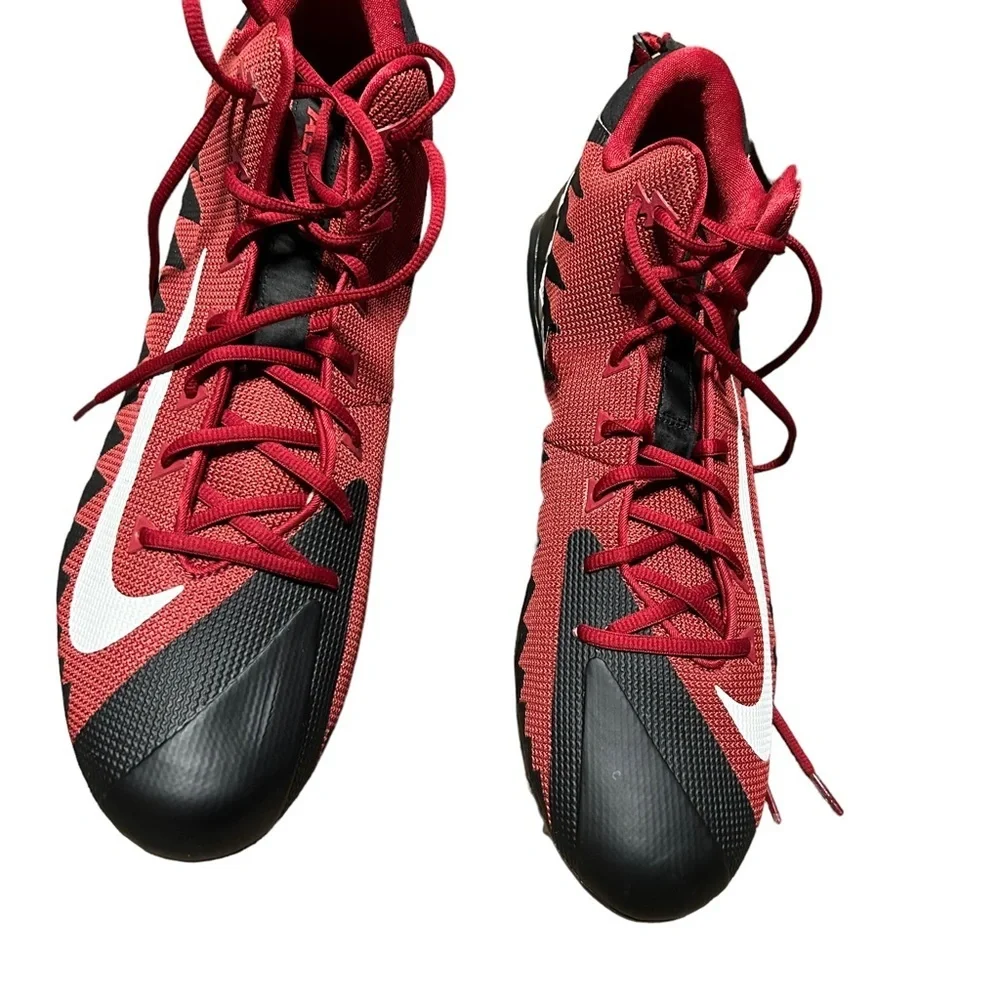 New Nike Men's Alpha Menace burgundy black  pro mid Football Cleats 16